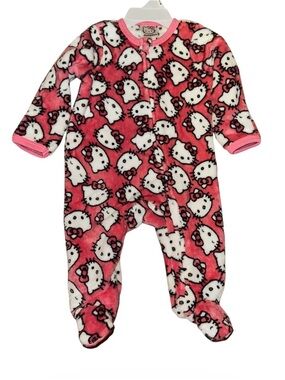 Hello kitty footed sleeper onesie